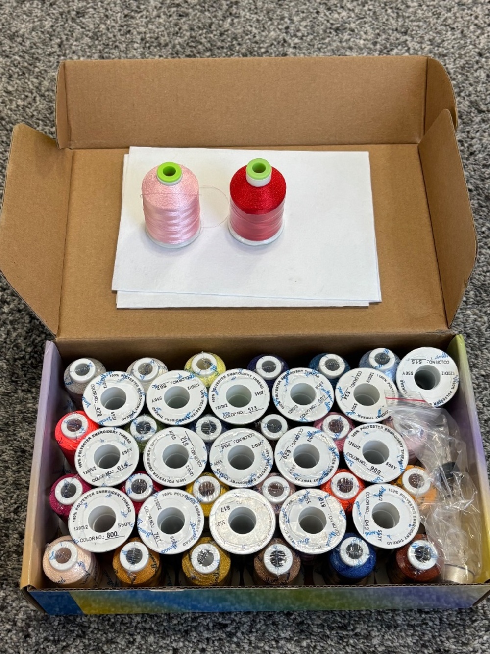 NEW Simthread 40 Colors Polyester Embroidery Machine Thread Kit Plus More - Picture 4 of 6